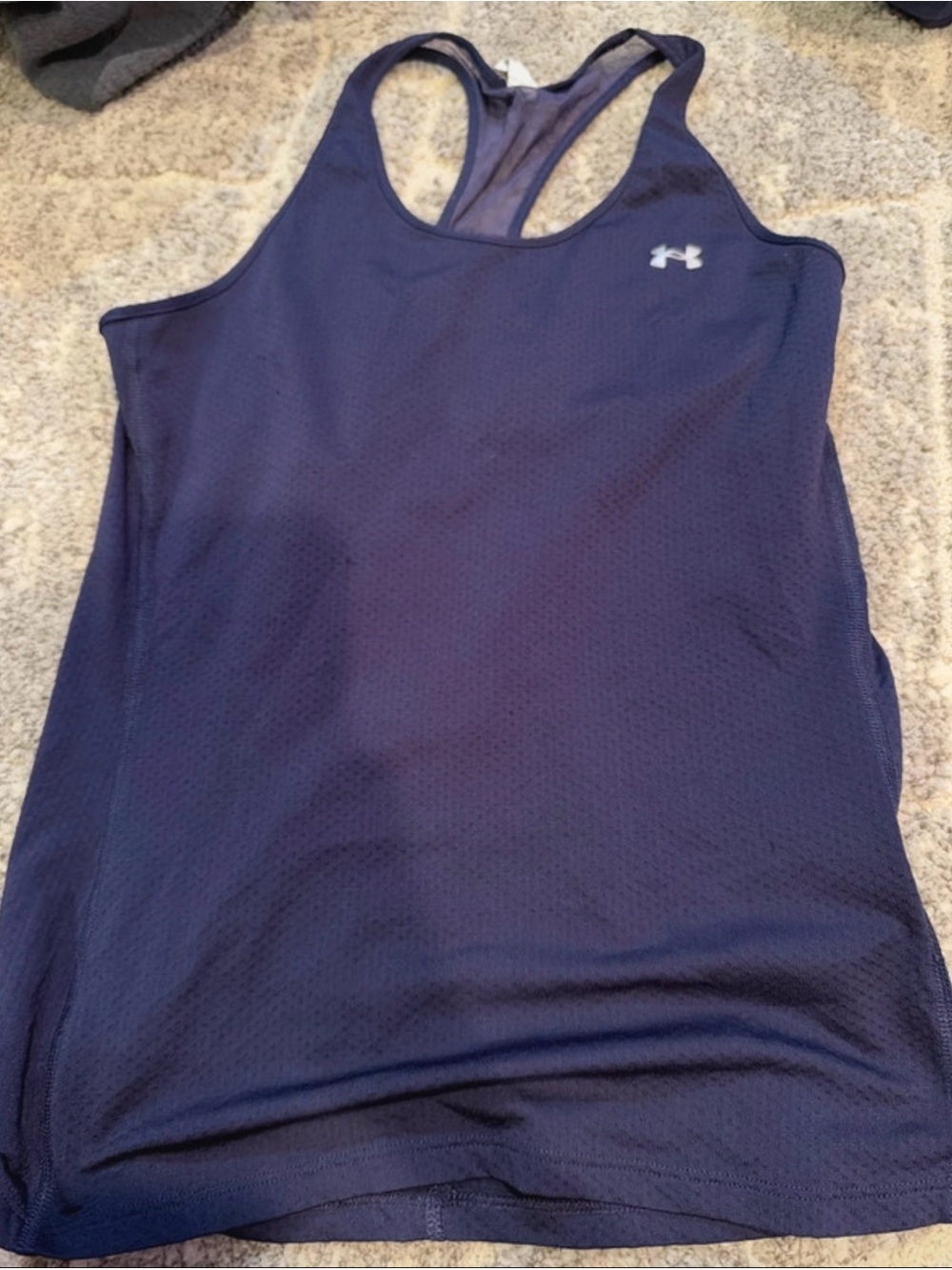 Under Armour Navy Racerback Mesh Performance Tank Top